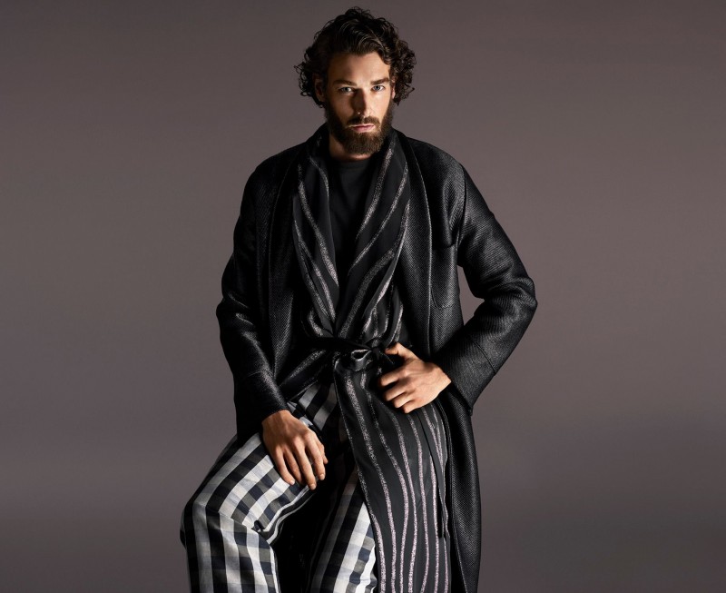 Model Richard Biedul fronts La Perla's fall-winter 2015 campaign