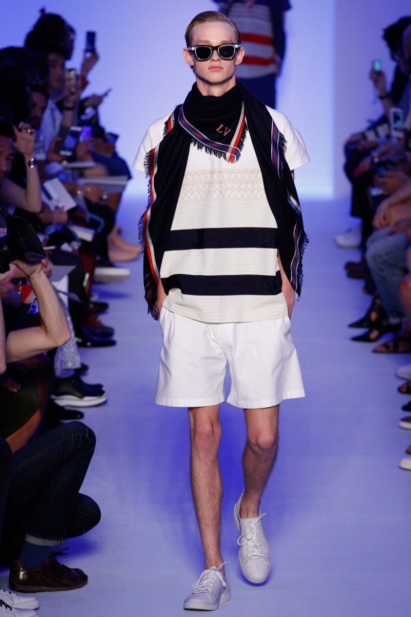 Louis Vuitton Spring/Summer 2016: Men's designer Kim Jones brings a certain ease to the Parisian fashion house with a penchant for sporty silhouettes and an ongoing travel theme.