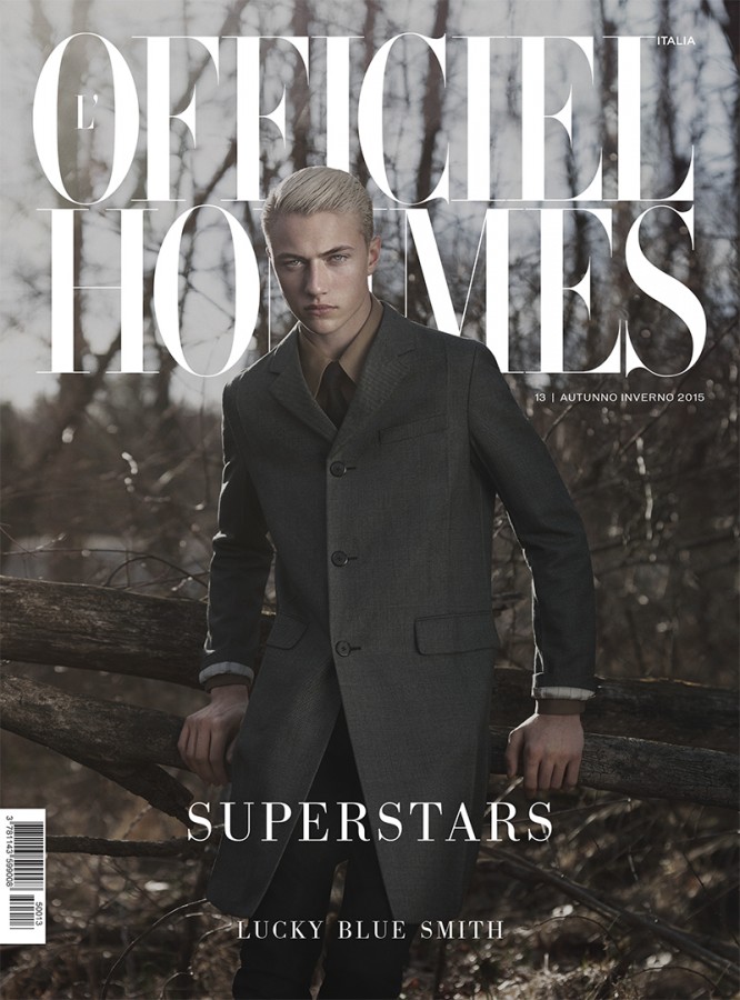 Lucky Blue Smith LOfficiel Hommes Italia Fall Winter 2015 Cover