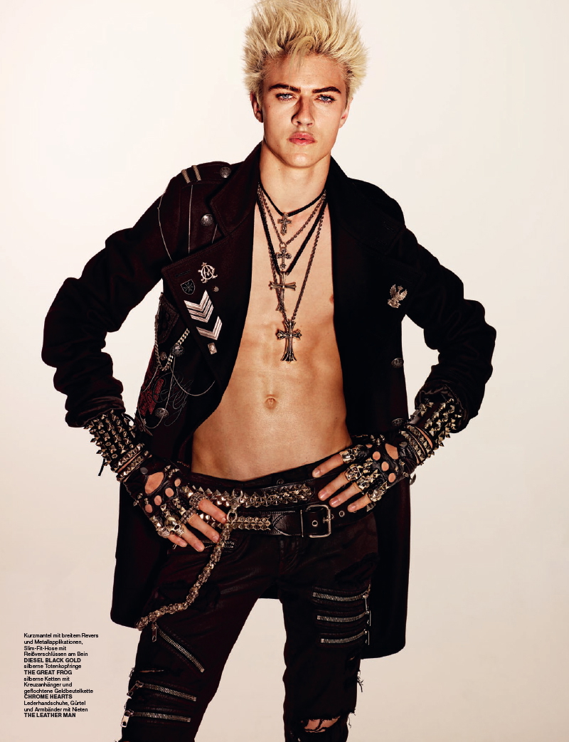 Lucky Blue Smith Numero Homme Berlin 2015 Billy Idol Editorial Shoot 007