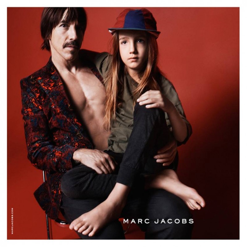 Red Hot Chili Peppers' frontman Anthony Kiedis and his son Everly Bear for Marc Jacobs' fall-winter 2015 advertising campaign.