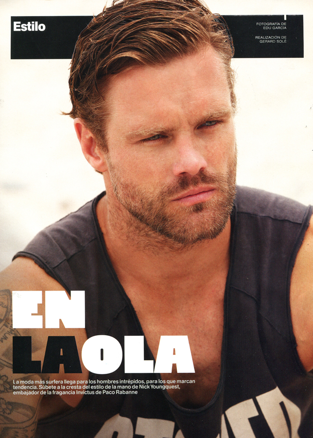 Nick Youngquest Hits the Beach for Men's Health Spain Shoot