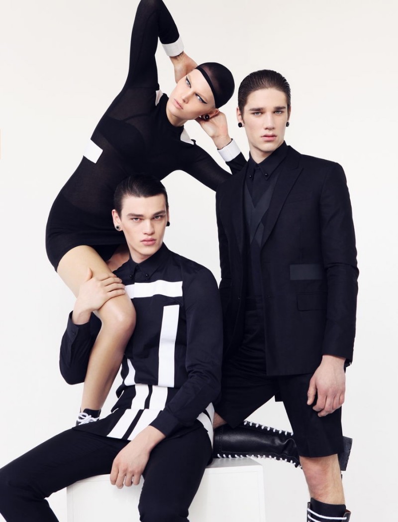 Filip Hrivnak, Simon Miskech and Kristina Krajcirova of Exit Model Management star in One magazine's latest cover shoot.