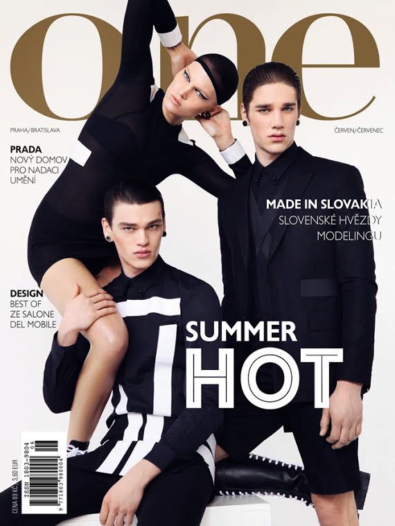 Filip Hrivnak, Simon Miskech and Kristina Krajcirova cover One magazine.