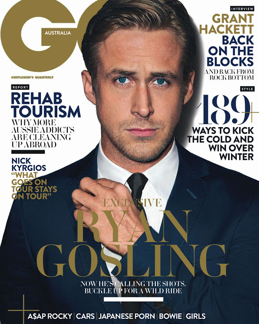 Ryan Gosling covers the June/July 2015 issue of GQ Australia.