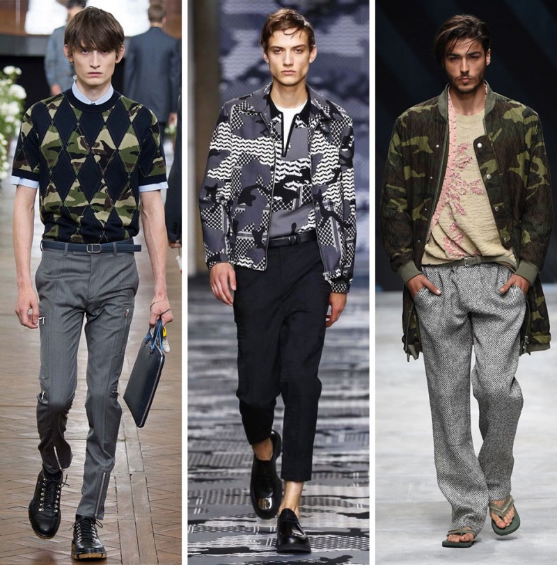 Spring Summer 2016 Menswear Fashion Trends Milan Paris Fashion Week Camouflage