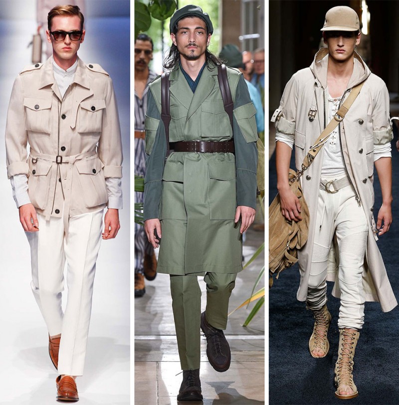 Left to Right: Canali, Umit Benan, Balmain » Spring/Summer 2016 Menswear Trends from Milan + Paris Fashion Week Left to Right: Canali, Umit Benan, Balmain