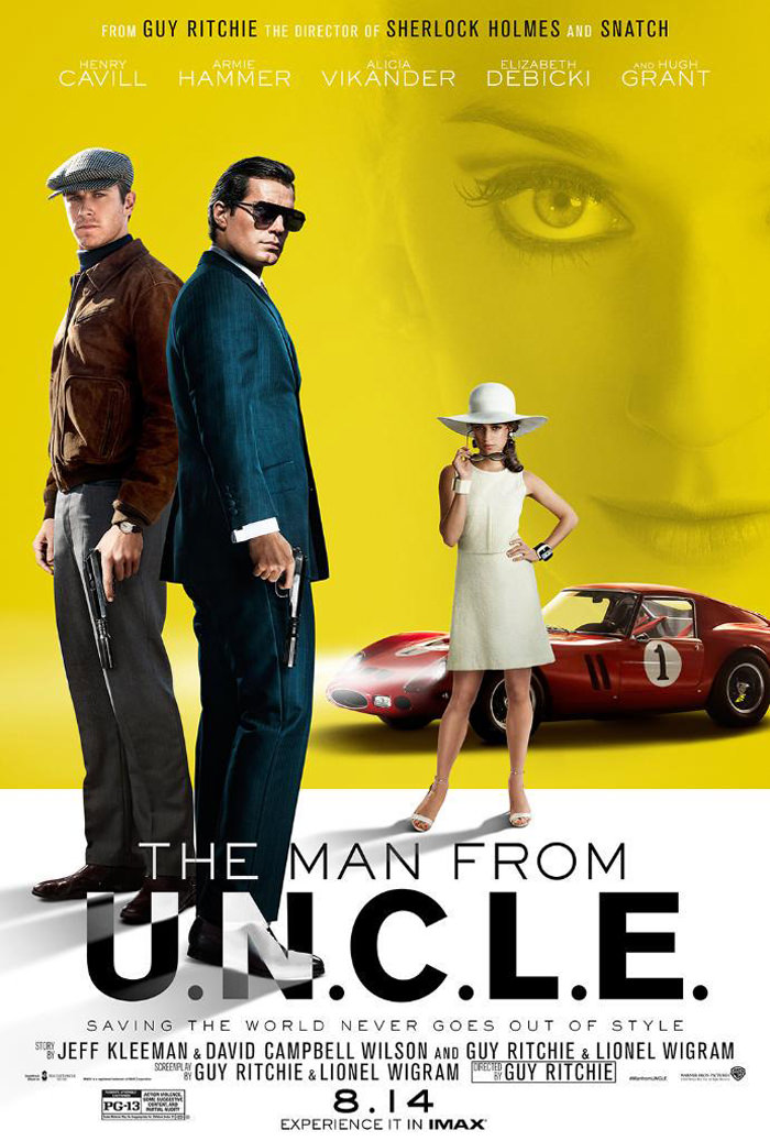 Armie Hammer and Henry Cavill for The Man from U.N.C.L.E. movie poster.