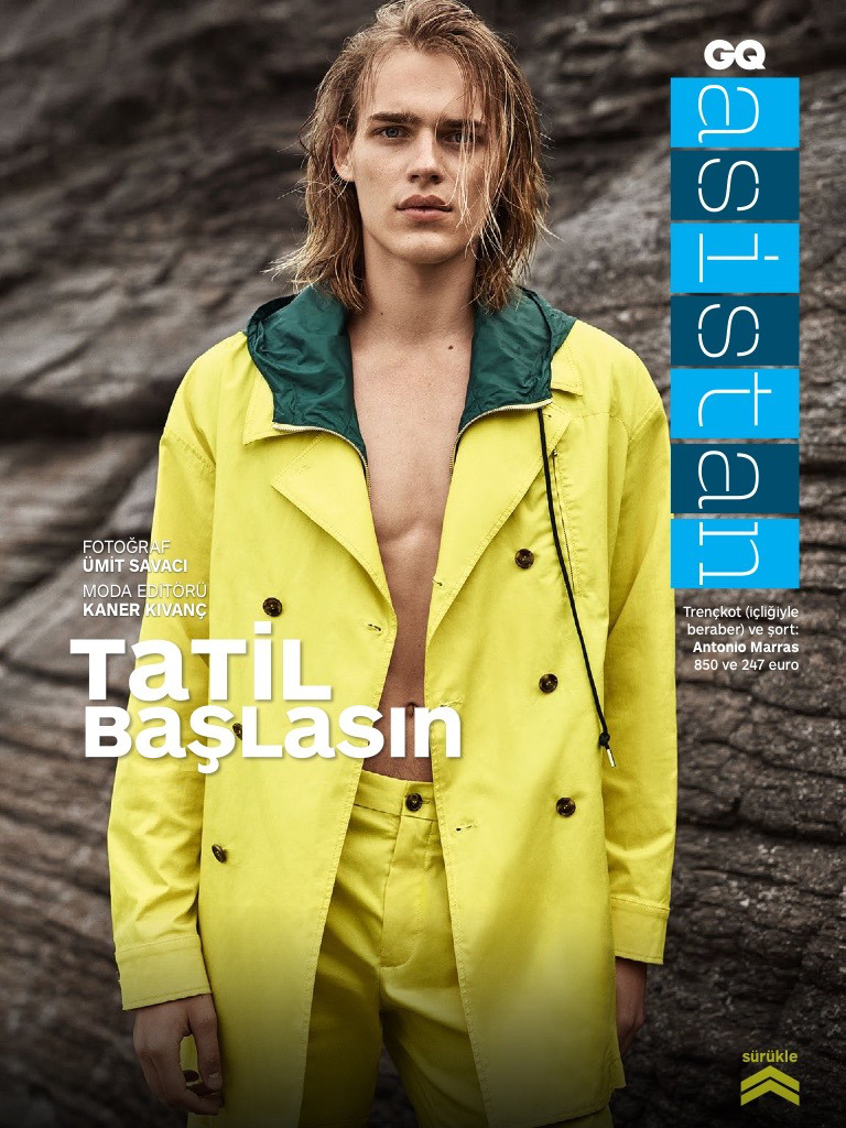 Ton hits the beach in Antonio Marras for a new GQ Turkey fashion editorial.