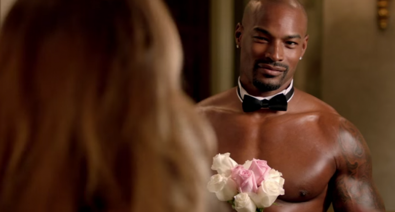 A recent guest of the famous Chippendales, model Tyson Beckford shows up in Mariah Carey's Infinity music video.