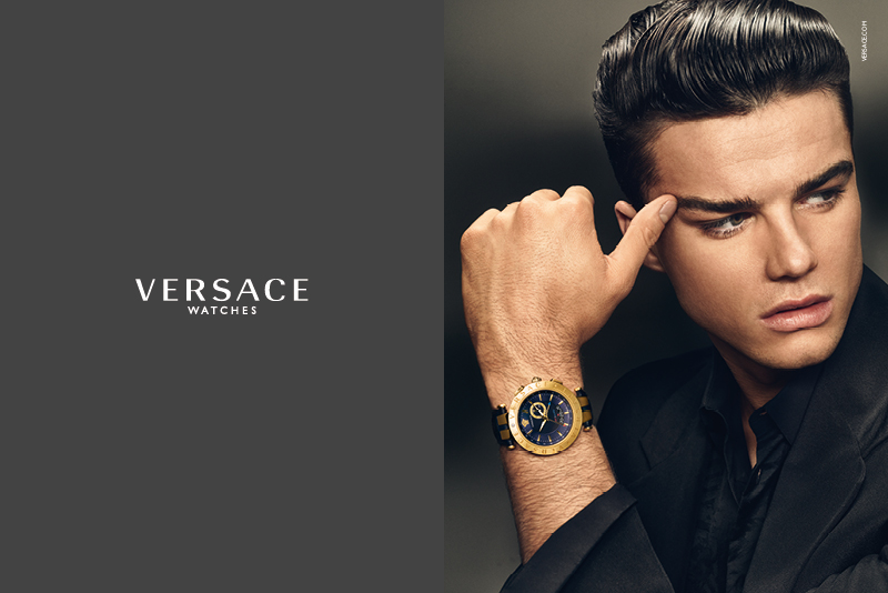 Christian Williams photographed by Rahi Rezvani for Versace Watches campaign