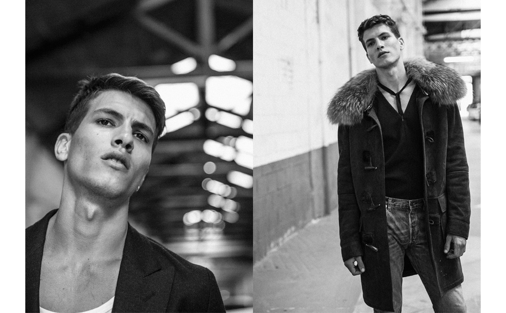 Adrian Cardoso Models Fall Coats for Hercules
