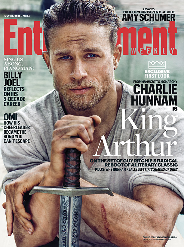 Charlie Hunnam as King Arthur for Entertainment Weekly