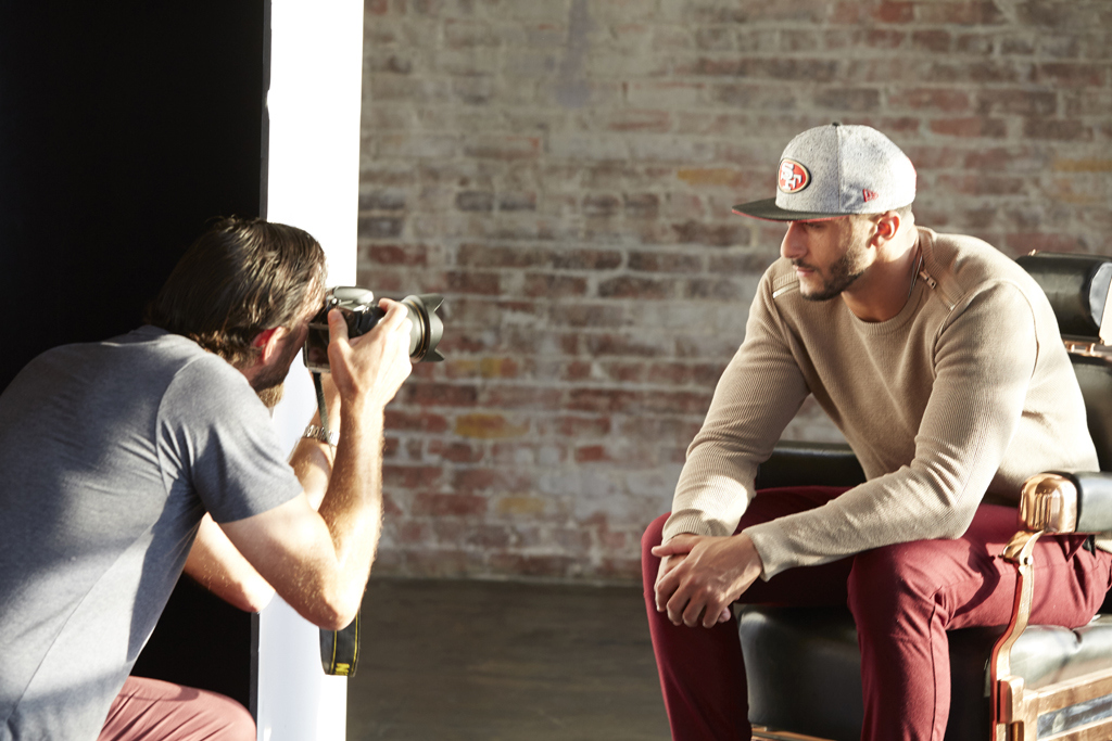 Colin Kaepernick New Era Collaboration 2015 Behind the Scenes Picture 001