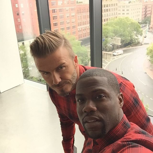 Meanwhile, Kevin Hart took to Instagram, sharing, "Hanging out with @davidbeckham ... He has to stop copying my style #Twins"