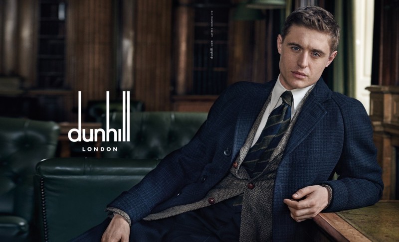 Max Irons dons sharp tailoring for Dunhill Fall/Winter 2015 Campaign