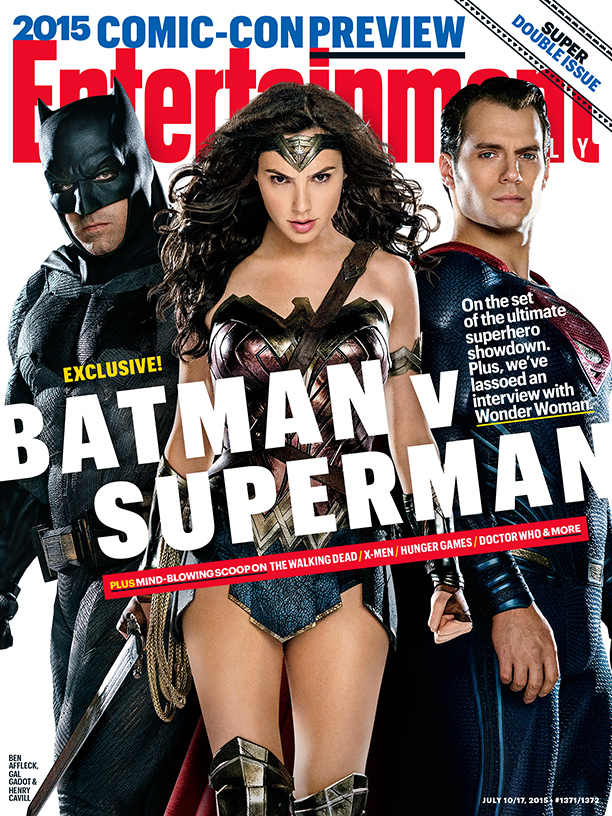 Batman (Ben Affleck), Wonder Woman (Gal Gadot) and Superman (Henry Cavill) cover the latest issue of Entertainment Weekly.