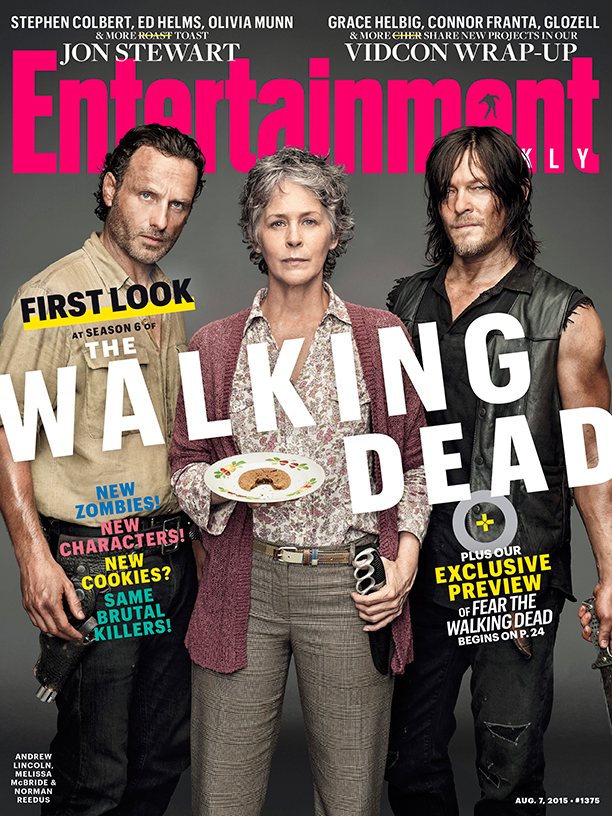 Andrew Lincoln, Melissa McBride and Norman Reedus of The Walking Dead cover Entertainment Weekly