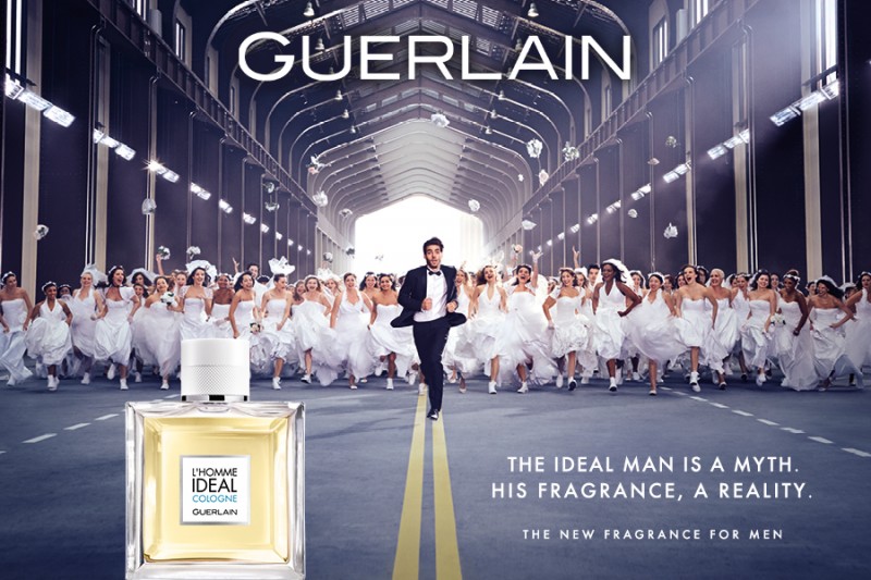 Jon Kortajarena for Guerlain L'Homme Ideal Cologne fragrance campaign