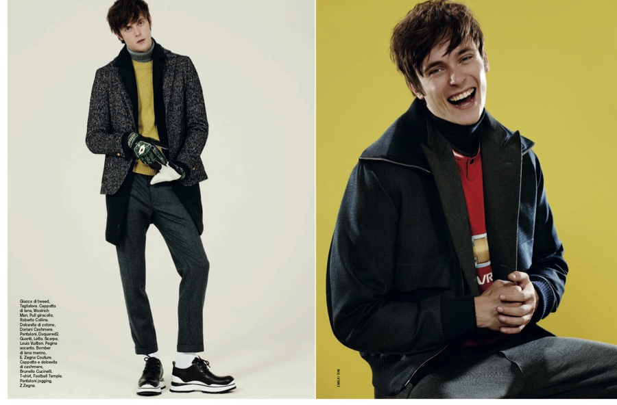 Gustaaf Wassink Layers in Fall Men's Styles for D la Repubblica
