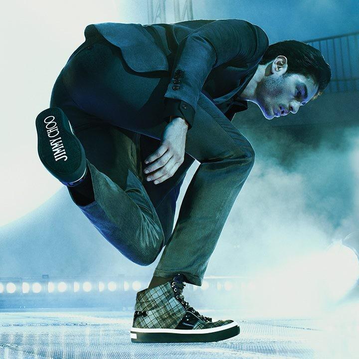 Model Tyson Ballou for Jimmy Choo fall-winter 2015 men's campaign