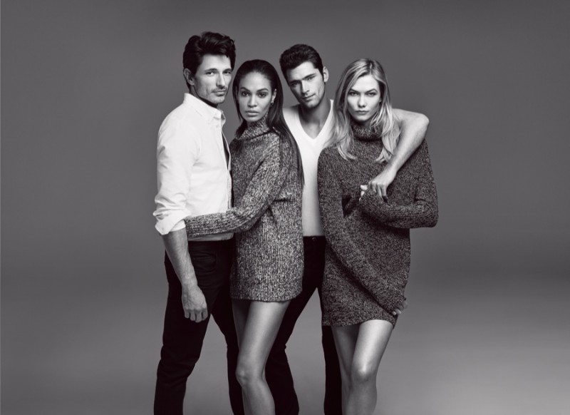 Andres Velencoso Segura, Joan Smalls, Sean O'Pry and Karlie Kloss for Joe Fresh Fall/Winter 2015 Campaign