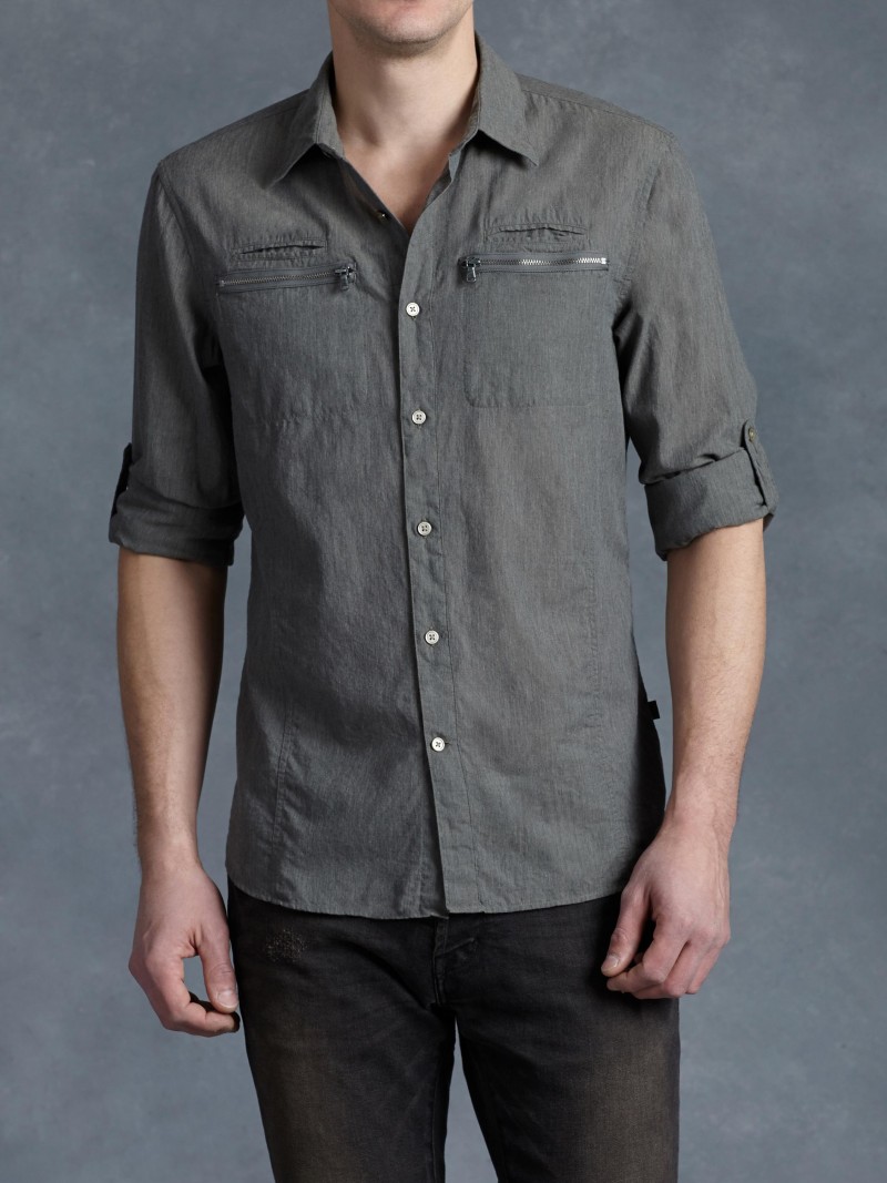 John Varvatos Slim-Fit Double Pocket Shirt