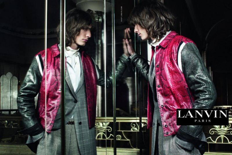 Model Justin Gossman for Lanvin Fall/Winter 2015 Menswear Campaign