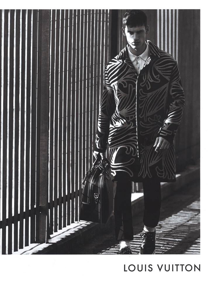 Model David Trulik for Louis Vuitton Fall/Winter 2015 Campaign