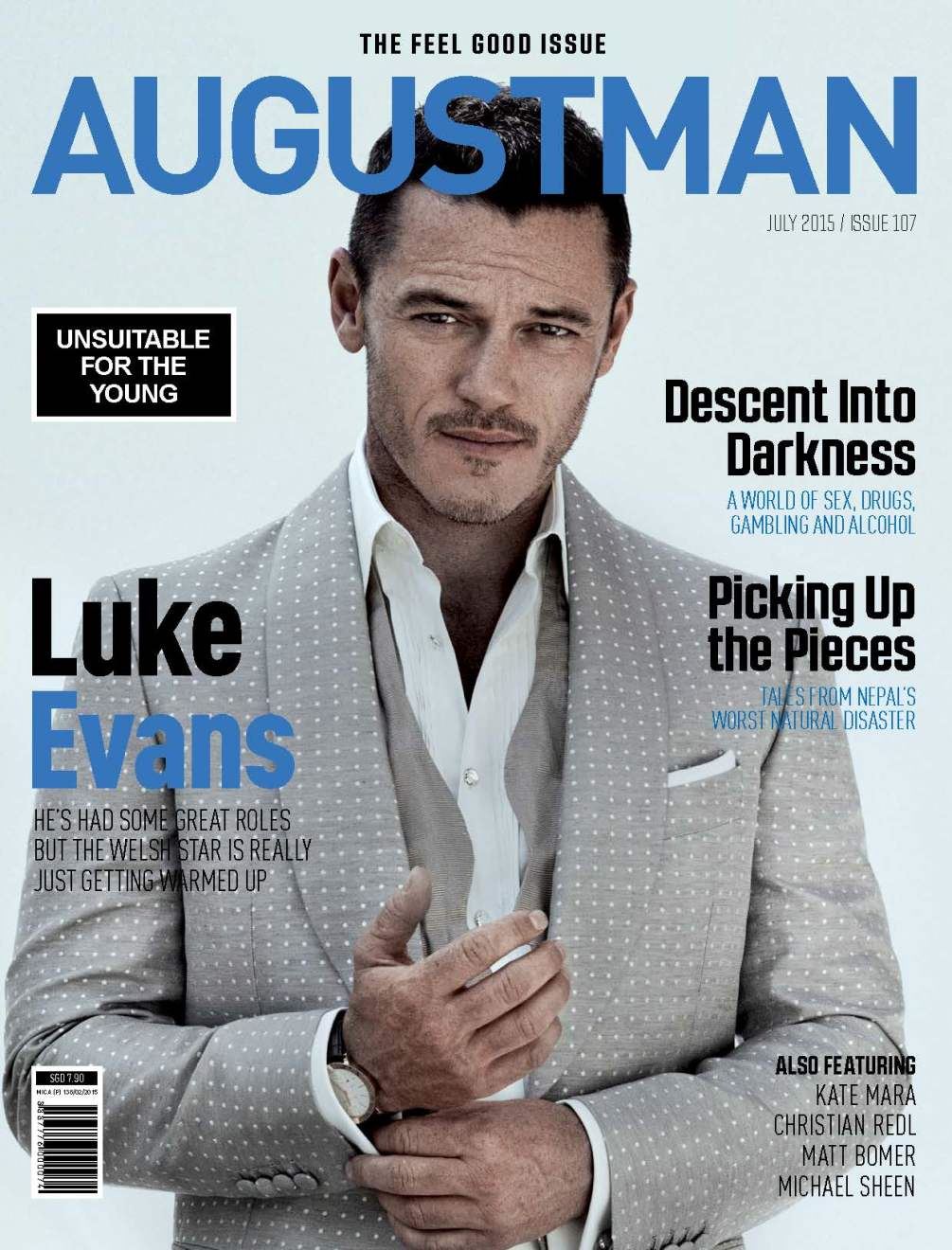 Luke Evans August Man July 2015 Cover Photo Shoot 001