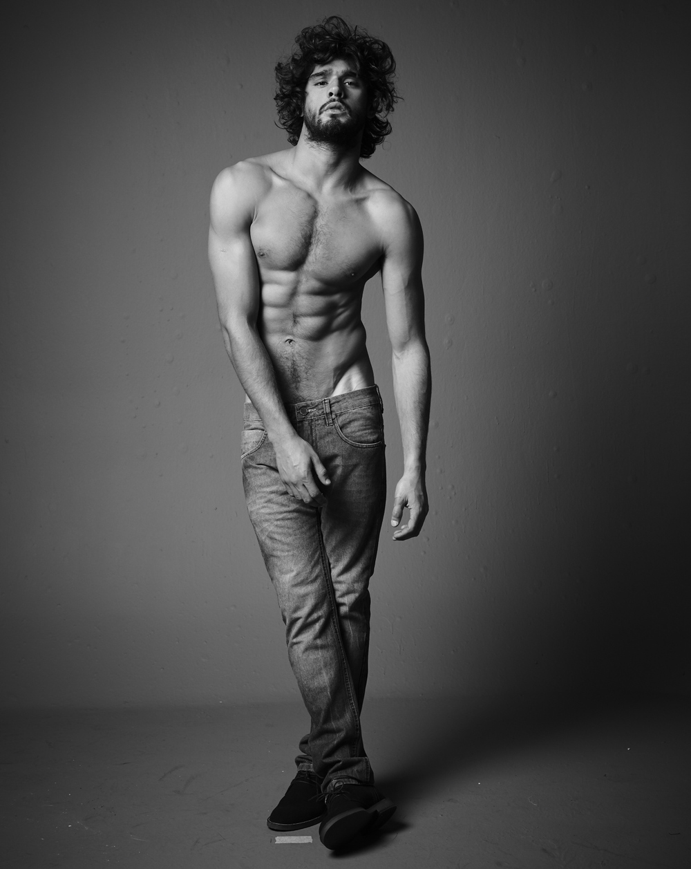 » Marlon Teixeira Hits the Studio with Luciana Izuka Marlon Teixeira Shirtless Black White Photo Shoot 2015 001