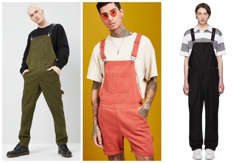 Mens overall shorts trend
