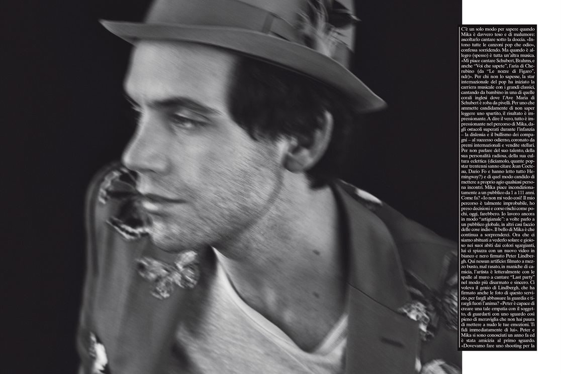Mika Dons Valentino for L'Uomo Vogue Photo Shoot