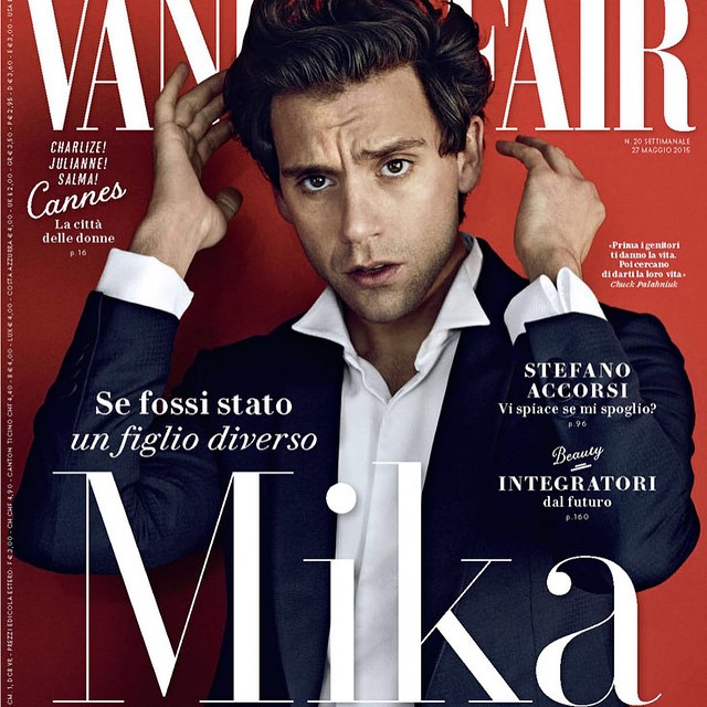 Mika delivers his best model expression for the cover of Vanity Fair Italia.