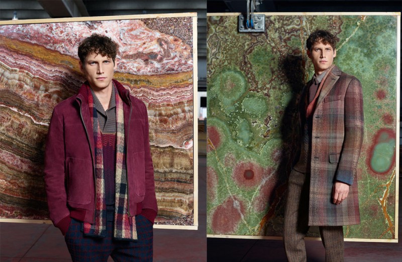 Missoni Fall/Winter 2015 Menswear Campaign featuring model Roch Barbot