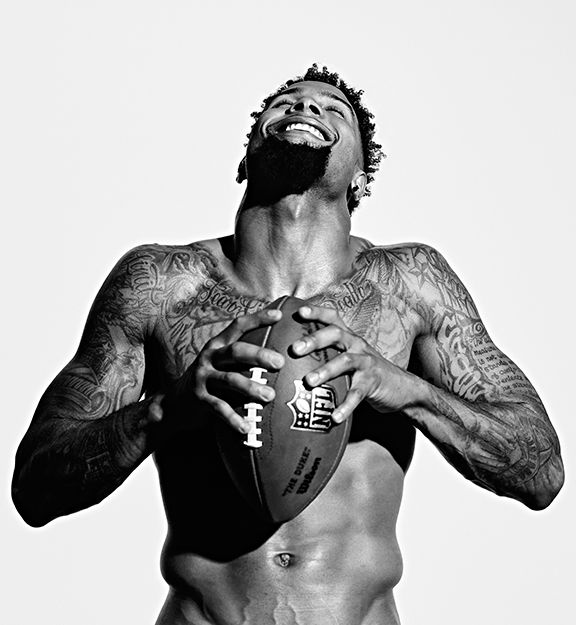 Odell Beckham Jr Nude ESPN Body Issue 2015 Photo Shoot Black White