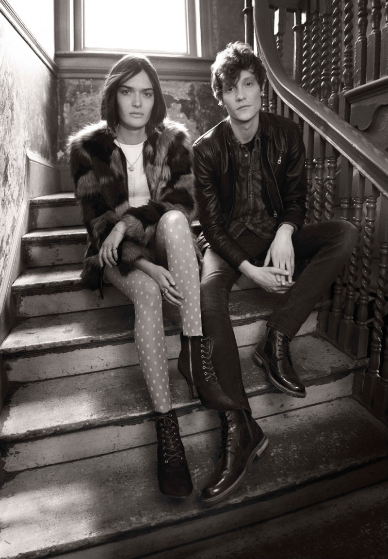 Models Sam Rollinson and Matthew Hitt for Pepe Jeans Fall/Winter 2015 Campaign