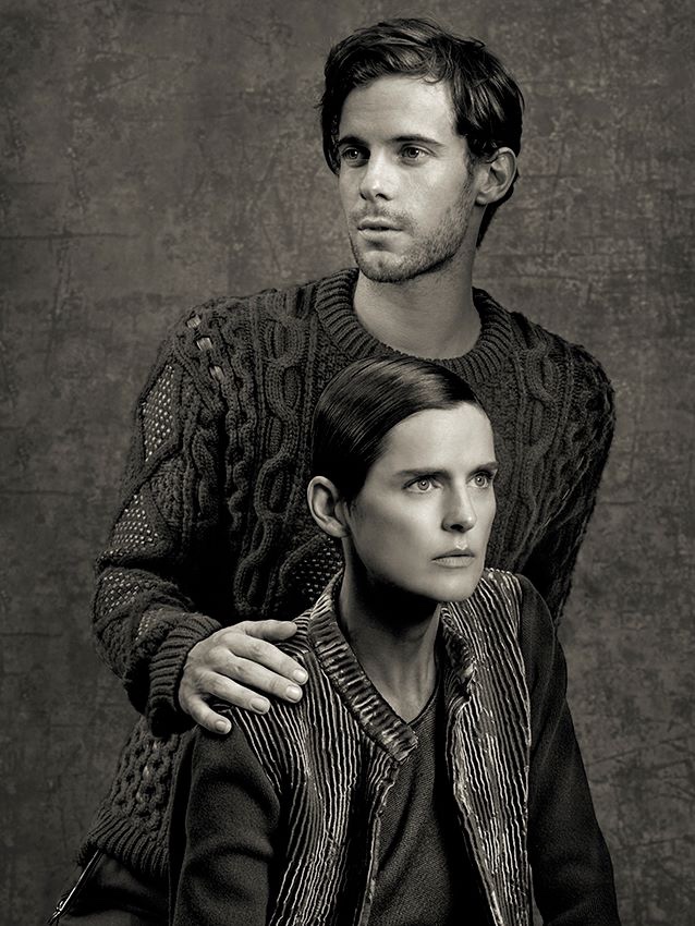 Luke Treadaway and Stella Tennant for Pringle of Scotland Fall/Winter 2015 Campaign