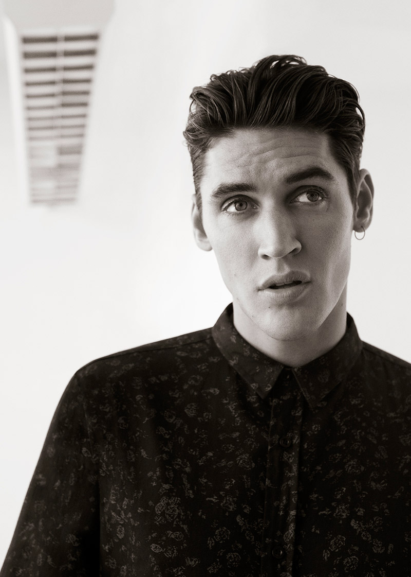 Isaac Carew Models Modern Essentials for Pull & Bear Fall/Winter 2015 Black Label Collection