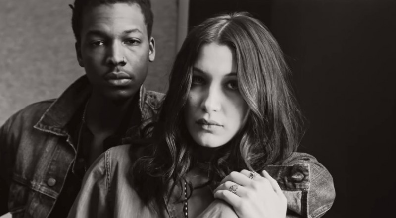 Models Matthew Davidson and Bella Hadid for Ralph Lauren Denim & Supply Fall/Winter 2015