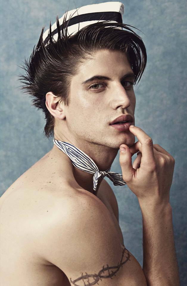 Santiago Ferrari is a Male Pinup for Sailor Inspired Shoot | The