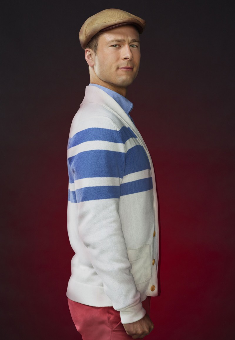 Glen Powell as Chad in Scream Queens.