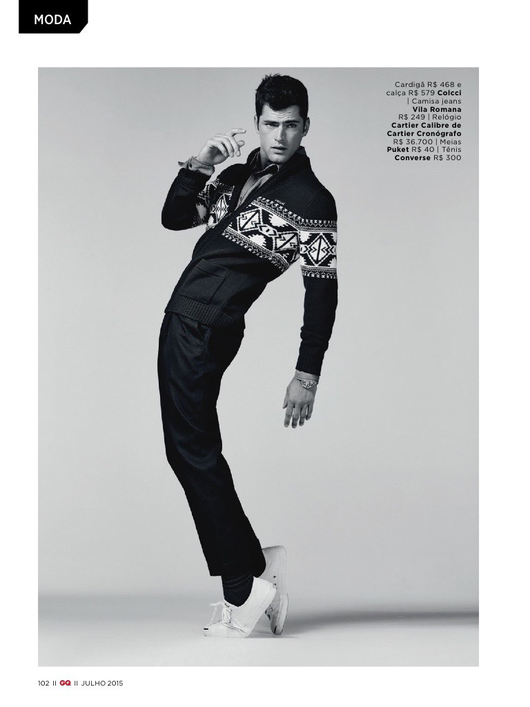 Sean O'Pry Models Fall Sweaters for GQ Brasil Editorial