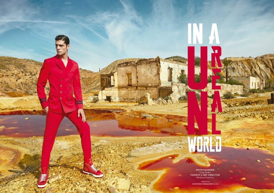 Stefano Franco Horse 2015 Fashion Editorial Colorful Mens Suiting 001