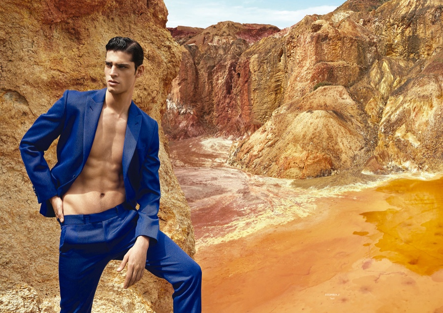 Stefano Franco Horse 2015 Fashion Editorial Colorful Mens Suiting 005