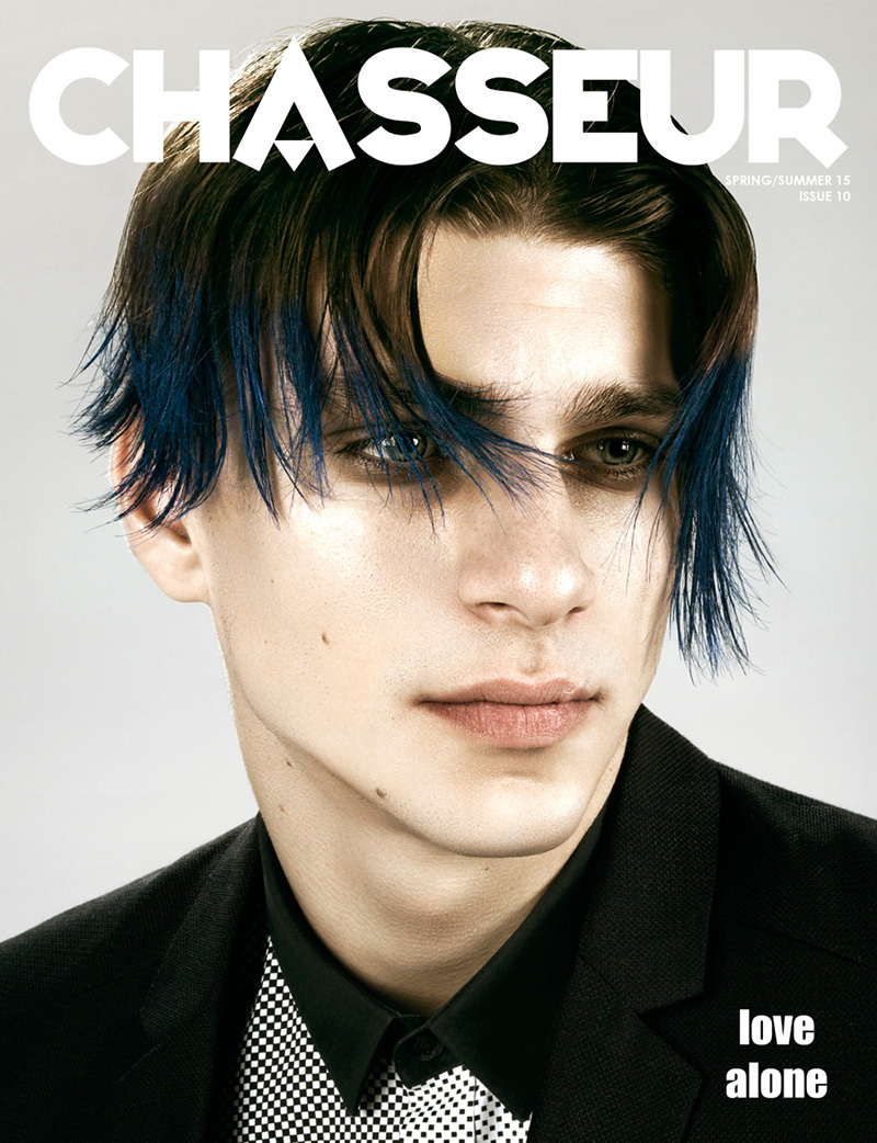 Steve Milatos Rocks Blue Hair Tips for Chasseur Cover Shoot