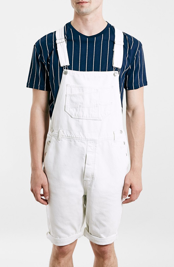 denim short overalls men