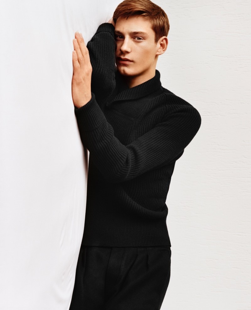 Model Matt Doran for UNIQLO x Lemaire Fall/Winter 2015