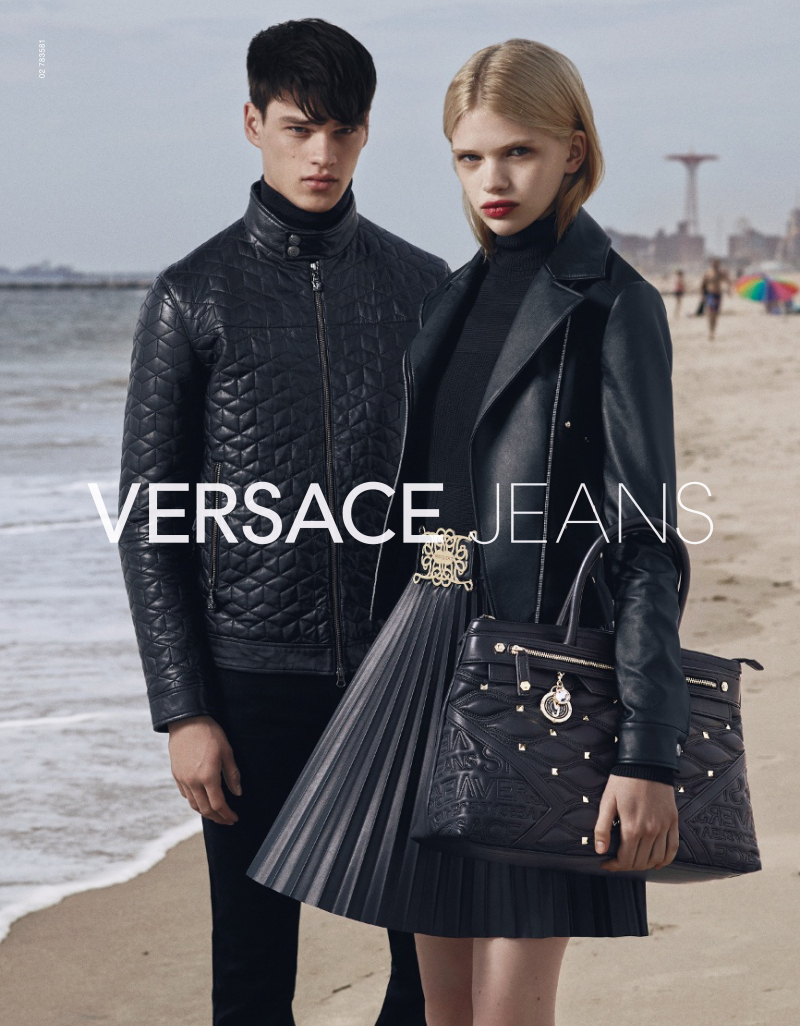 Models Filip Hrivnak and Stella Lucia for Versace Jeans Fall/Winter 2015 Campaign