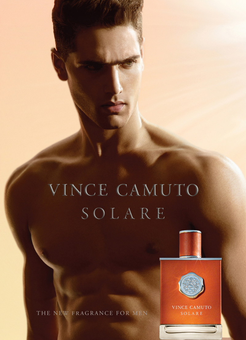 Model Fabio Mancini for Vince Camuto Solare fragrance campaign